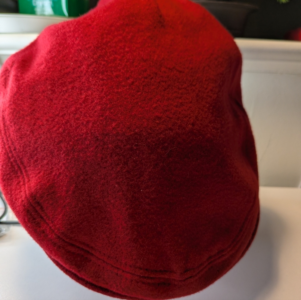 Vintage Red Cashmere Flat Cap Made In Great Britain - Picture 2 of 5